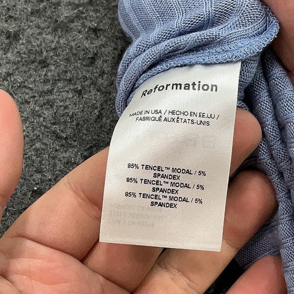 Reformation Women’s Brant Midi Dress in Viola Blue- Size XL - Picture 4 of 8